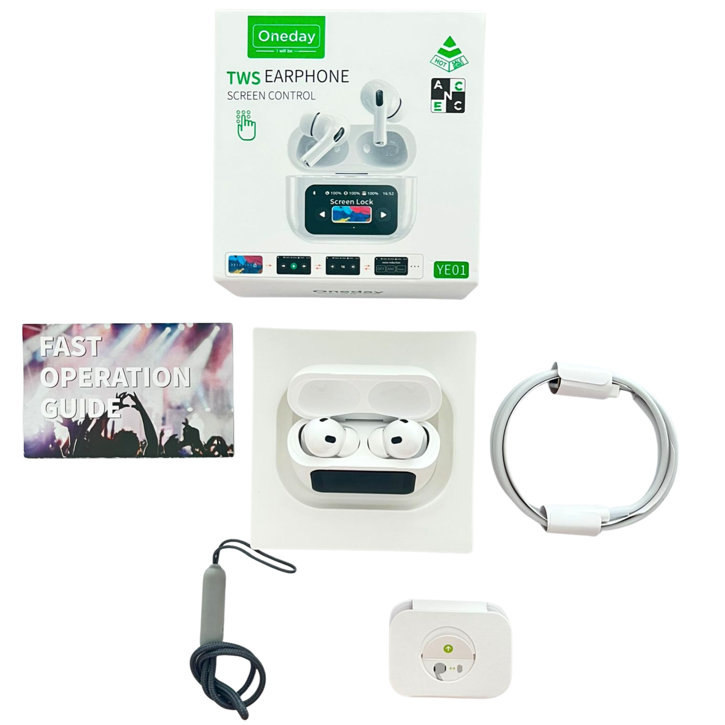 Auriculares Bluetooth TWS YE01 con Pantalla Táctil